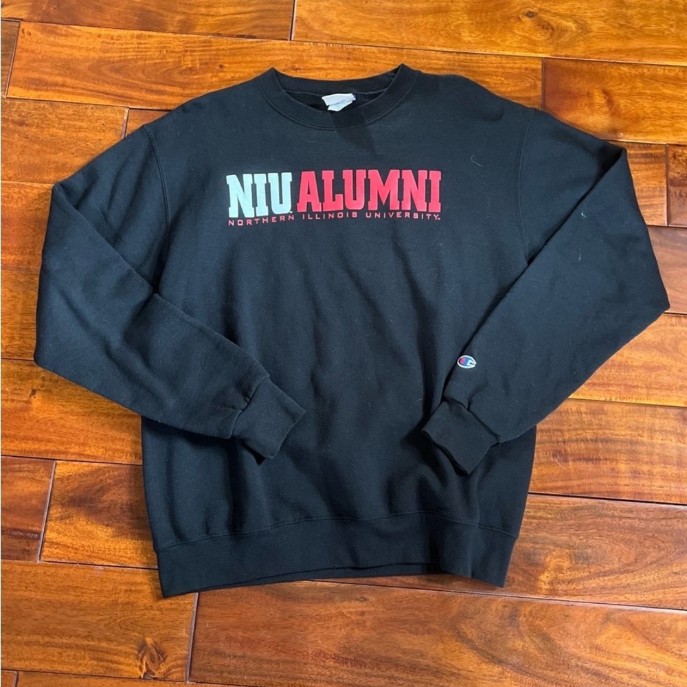 Champion NIU Alumni Black Crewneck